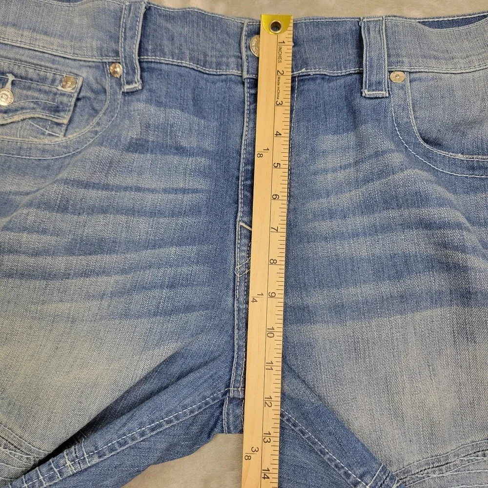 True Religion Rocco Mens Relaxed Skinny Medium Wash Blue 38x34 Cotton Casual